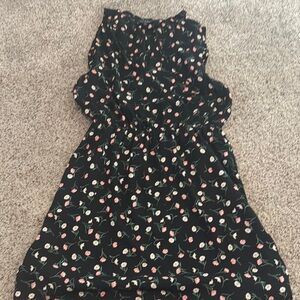 Lucky Brand Black Floral Dress Size Medium